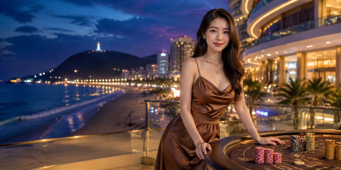 Khung cảnh Vũng Tàu buổi tối với người dùng trải nghiệm game VIP mới trên uuu8